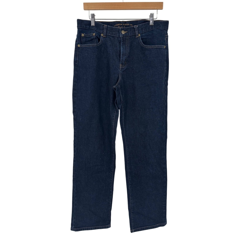 Lauren Jeans Co. Modern Slim Dark Wash Denim Jeans Comfort Fit Size 12‎